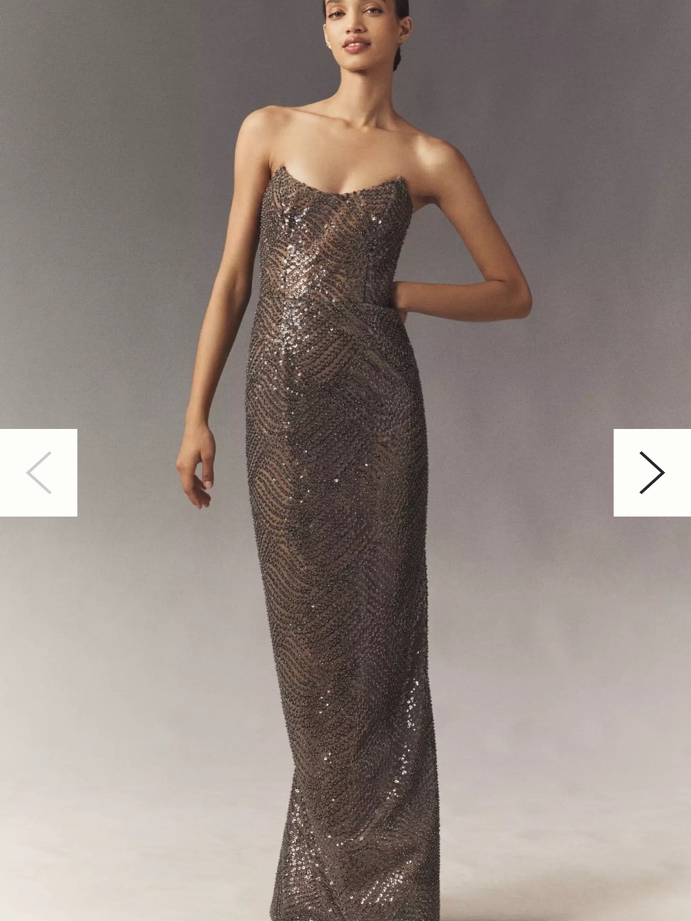 Helsi Natasha Strapless Sequin Evening Gown